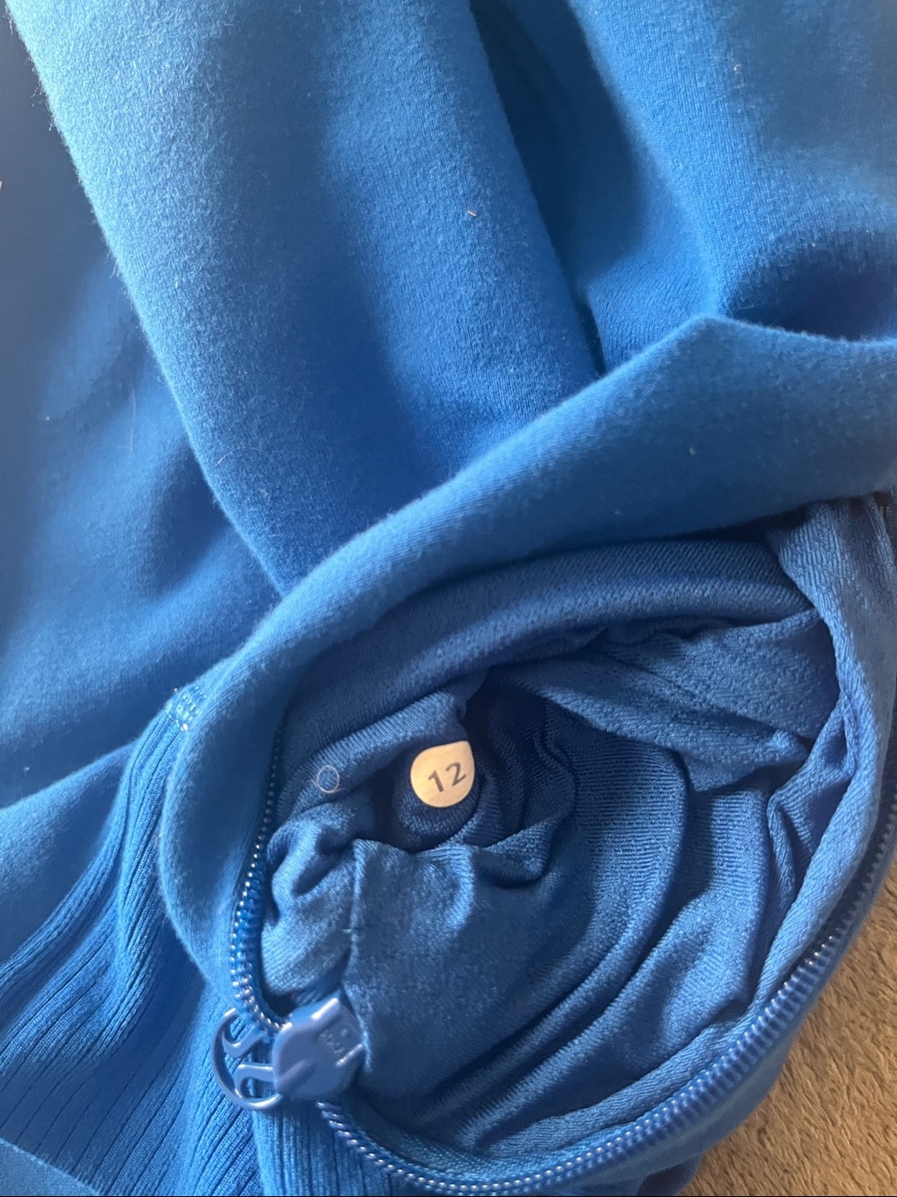 lululemon athletica Blue Asymmetrical Zip Hoodie Jacket - Picture 2 of 2